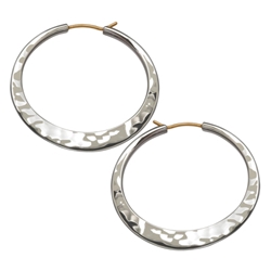 Hand Hammered hoop by Ed Levin 